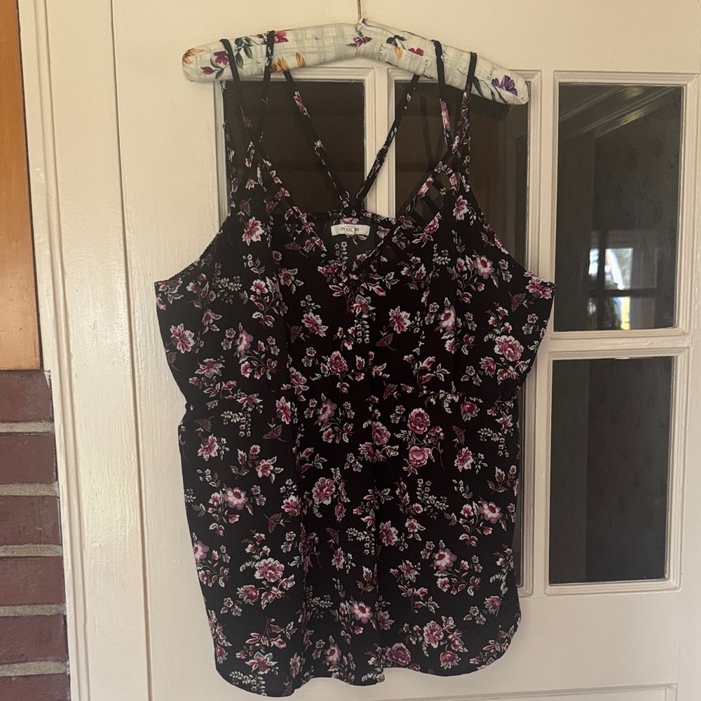 Maurices Black Floral Camisole